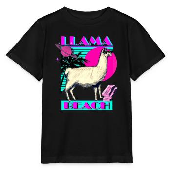 Llama Beach - Stanley/Stella MINI CREATOR Kids’ T-Shirt - black - Front - Mikhail (115cm)