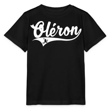 Oléron Swoosh - T-shirt bio MINI CREATOR Stanley/Stella Enfant - noir - Devant - Mikhail (115cm)