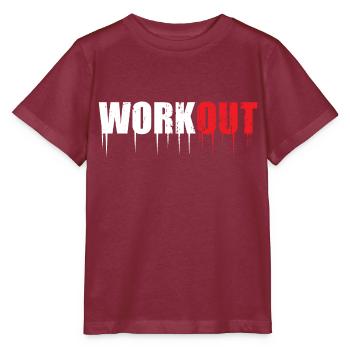workout - Stanley/Stella MINI CREATOR Kids’ T-Shirt - burgundy - Front - Kain (125cm)