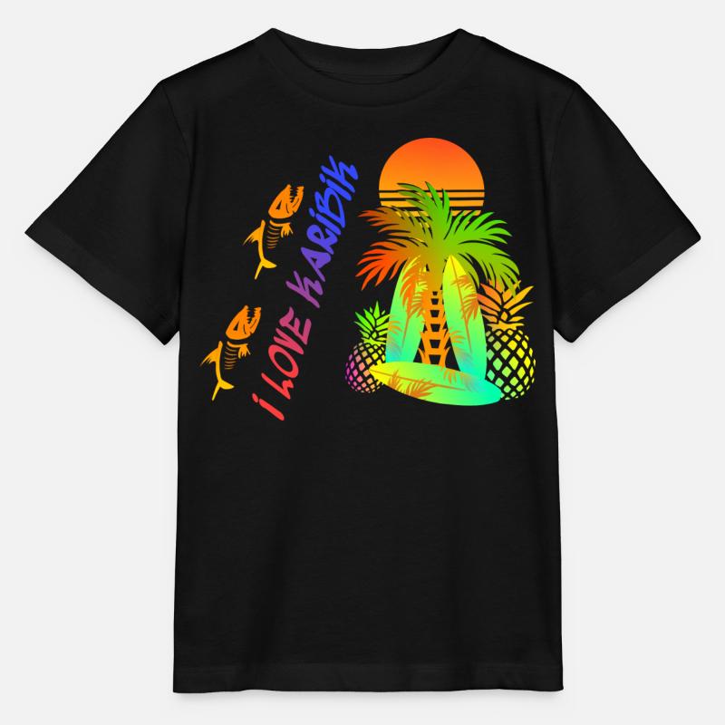 Amour des Caraïbes - T-shirt bio MINI CREATOR Stanley/Stella Enfant - noir