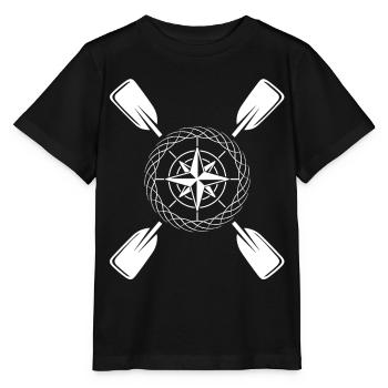Kajak Paddel Kompass - Stanley/Stella Kinder T-Shirt MINI CREATOR  - Schwarz - Vorne - Mikhail (115cm)