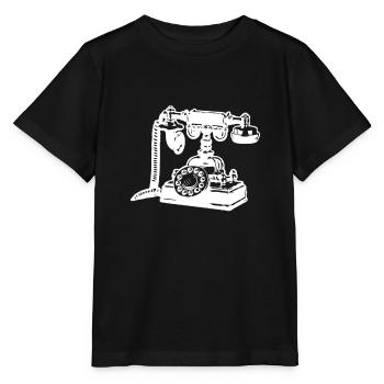 Téléphone antique - T-shirt bio MINI CREATOR Stanley/Stella Enfant - noir - Devant - Mikhail (115cm)