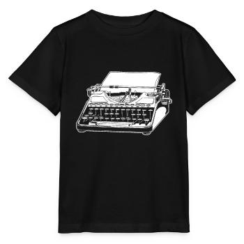 Machine à écrire - T-shirt bio MINI CREATOR Stanley/Stella Enfant - noir - Devant - Mikhail (115cm)