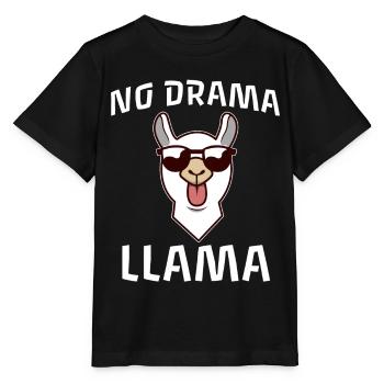 No Drama Llama - Stanley/Stella Kinder T-Shirt MINI CREATOR  - Schwarz - Vorne - Mikhail (115cm)