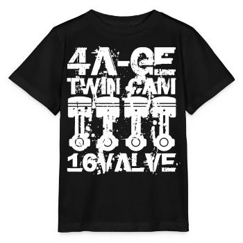 4A GE Twin Cam 16 Valve engine. The legendary engine - Stanley/Stella MINI CREATOR Kids’ T-Shirt - black - Front - Mikhail (115cm)