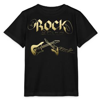 Rock Star - Stanley/Stella Kinder T-Shirt MINI CREATOR  - Schwarz - Vorne - Mikhail (115cm)