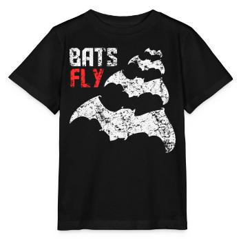 Bats Fly - Bat - Bat - Design - Stanley/Stella MINI CREATOR Kids’ T-Shirt - black - Front - Mikhail (115cm)