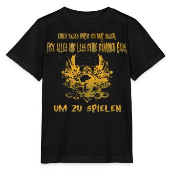 Dämon - Stanley/Stella Kinder T-Shirt MINI CREATOR  - Schwarz - Vorne - Mikhail (115cm)