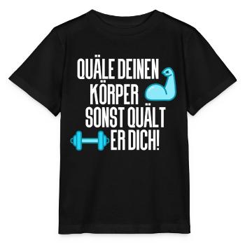 Gewichtheben Gym Fitness - Stanley/Stella Kinder T-Shirt MINI CREATOR  - Schwarz - Vorne - Mikhail (115cm)