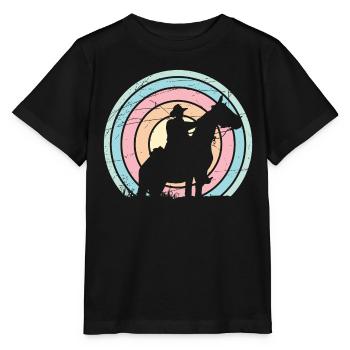 Cowboy - Western - Stanley/Stella Kinder T-Shirt MINI CREATOR  - Schwarz - Vorne - Mikhail (115cm)