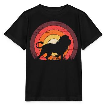 Un lion - T-shirt bio MINI CREATOR Stanley/Stella Enfant - noir - Devant - Mikhail (115cm)