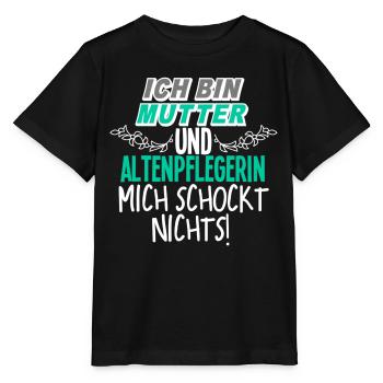 Mutter Altenpflegerin - Stanley/Stella Kinder T-Shirt MINI CREATOR  - Schwarz - Vorne - Mikhail (115cm)