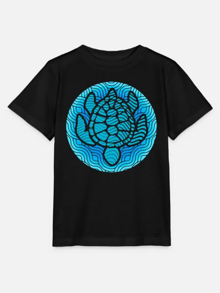 Schildkröte - Stanley/Stella Kinder T-Shirt MINI CREATOR  - Schwarz