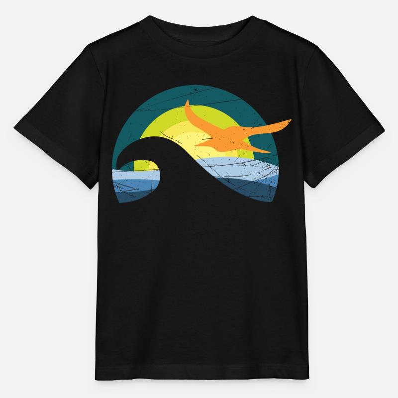 Möwe am Meer - Stanley/Stella Kinder T-Shirt MINI CREATOR - Schwarz