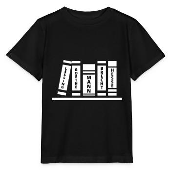 Lessing, Goethe, Mann, Brecht, Hesse - Stanley/Stella Kinder T-Shirt MINI CREATOR  - Schwarz - Vorne - Mikhail (115cm)