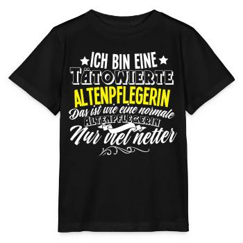 Altenpflegerin Tattoo - Stanley/Stella Kinder T-Shirt MINI CREATOR  - Schwarz - Vorne - Mikhail (115cm)