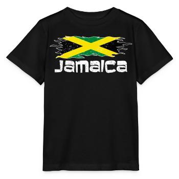 Drapeau de la Jamaïque - design - T-shirt bio MINI CREATOR Stanley/Stella Enfant - noir - Devant - Mikhail (115cm)