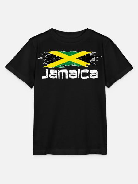 Jamaica flag - design - Stanley/Stella MINI CREATOR Kids’ T-Shirt - black