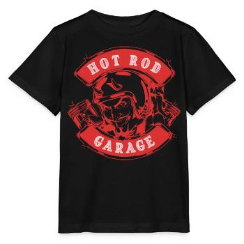 Hot Rod Garage V8 - T-shirt bio MINI CREATOR Stanley/Stella Enfant - noir - Devant - Mikhail (115cm)