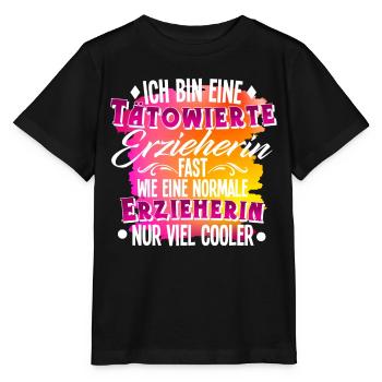 Erzieherin Tätowierung - Stanley/Stella Kinder T-Shirt MINI CREATOR  - Schwarz - Vorne - Mikhail (115cm)