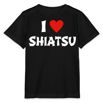 J'adore le massage shiatsu - T-shirt bio MINI CREATOR Stanley/Stella Enfant - noir - Devant - Mikhail (115cm)