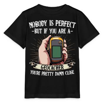 Geocacher Saying GPS Hero - Stanley/Stella MINI CREATOR Kids’ T-Shirt - black - Front - Mikhail (115cm)