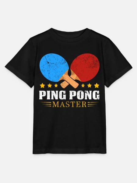 PingPong Meister Logo - Stanley/Stella Kinder T-Shirt MINI CREATOR  - Schwarz