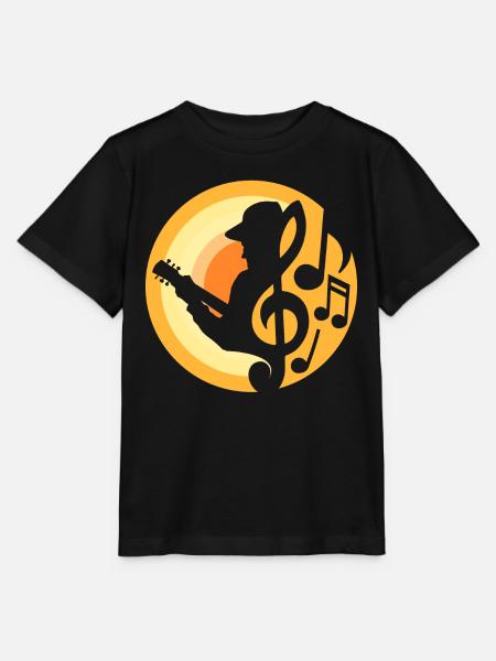 Gitarren-Spieler - Stanley/Stella Kinder T-Shirt MINI CREATOR  - Schwarz