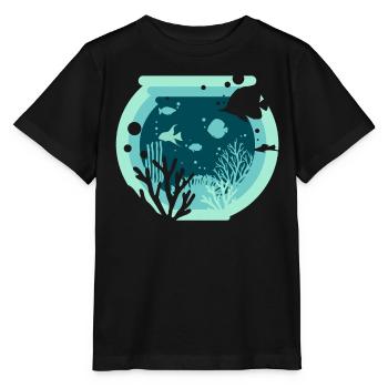 Aquarium - Aquatique - T-shirt bio MINI CREATOR Stanley/Stella Enfant - noir - Devant - Mikhail (115cm)