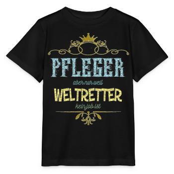 Pfleger Weltretter - Stanley/Stella Kinder T-Shirt MINI CREATOR  - Schwarz - Vorne - Mikhail (115cm)