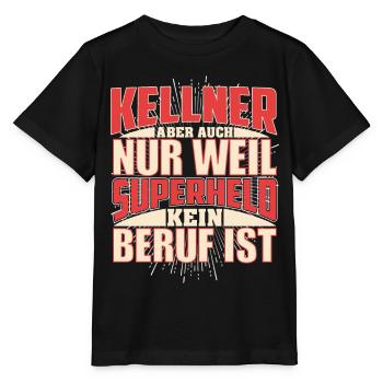 Kellner Superheld - Stanley/Stella Kinder T-Shirt MINI CREATOR  - Schwarz - Vorne - Mikhail (115cm)