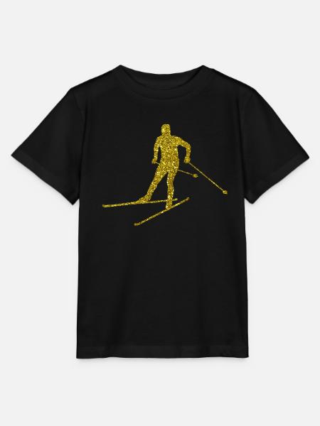 Gold Langlauf - Stanley/Stella Kinder T-Shirt MINI CREATOR  - Schwarz