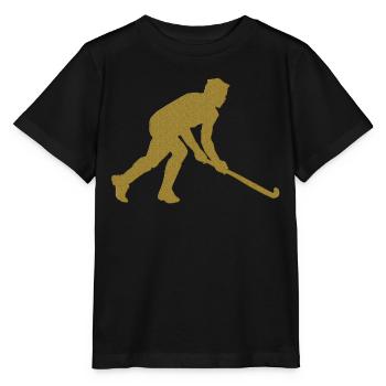 Gold Unihockey - Stanley/Stella Kinder T-Shirt MINI CREATOR  - Schwarz - Vorne - Mikhail (115cm)
