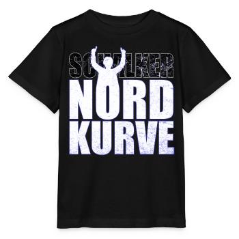 Schalke Nordkurve lettering gift idea - Stanley/Stella MINI CREATOR Kids’ T-Shirt - black - Front - Mikhail (115cm)