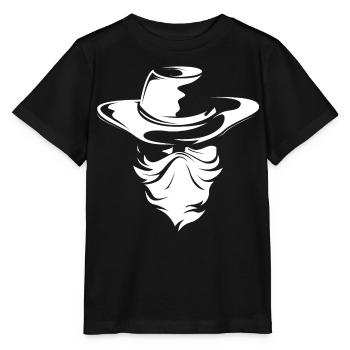 Cowboy Western Bandit Symbole Wild West Logo Signe - T-shirt bio MINI CREATOR Stanley/Stella Enfant - noir - Devant - Mikhail (115cm)