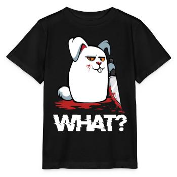 Quoi ? Le Lapin Sanglant avec un Couteau. - T-shirt bio MINI CREATOR Stanley/Stella Enfant - noir - Devant - Mikhail (115cm)