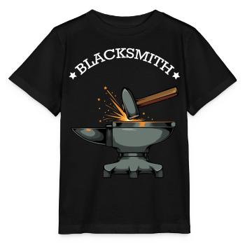 Étincelles et enclume de la forge - T-shirt bio MINI CREATOR Stanley/Stella Enfant - noir - Devant - Mikhail (115cm)