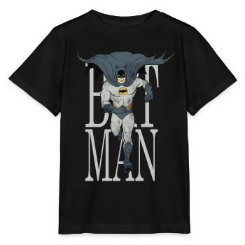 Batman Runs Through the Night - Stanley/Stella MINI CREATOR Kids’ T-Shirt - black - Front - Mikhail (115cm)
