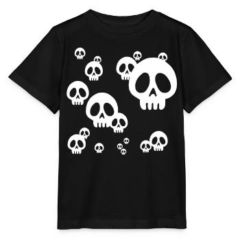 Invasion Manga Schädel (weiß) - Stanley/Stella Kinder T-Shirt MINI CREATOR  - Schwarz - Vorne - Mikhail (115cm)