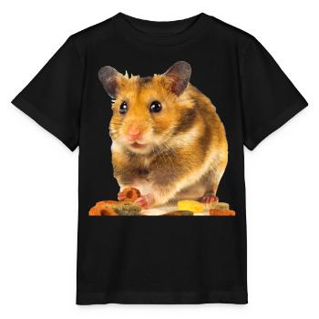 I am hamster - Stanley/Stella Kinder T-Shirt MINI CREATOR  - Schwarz - Vorne - Mikhail (115cm)