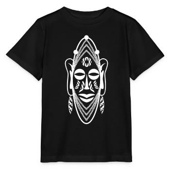 Afrikanische Maske - Stammes Rituale - Symbol - Stanley/Stella Kinder T-Shirt MINI CREATOR  - Schwarz - Vorne - Mikhail (115cm)