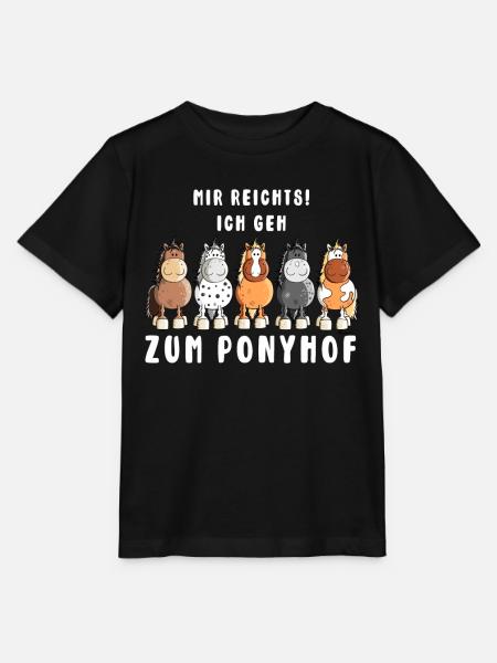 Mir Reichts Ich Geh zum Ponyhof - Stanley/Stella Kinder T-Shirt MINI CREATOR - Schwarz