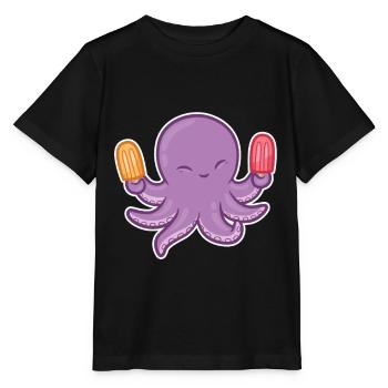 Octopus - Stanley/Stella MINI CREATOR Kids’ T-Shirt - black - Front - Mikhail (115cm)
