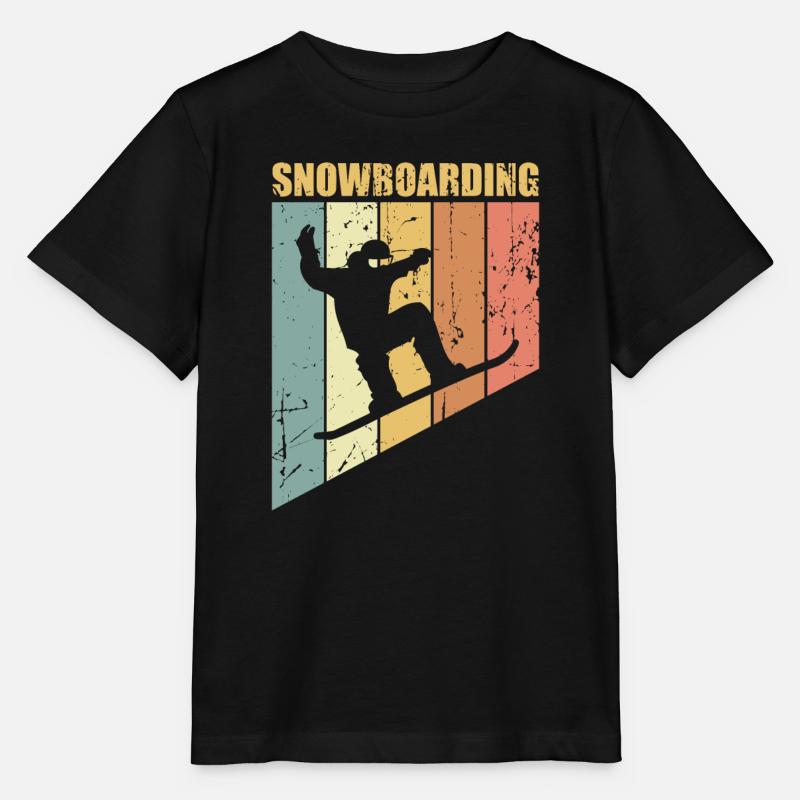 Snowboard Snowboard Snowboard - T-shirt bio MINI CREATOR Stanley/Stella Enfant - noir