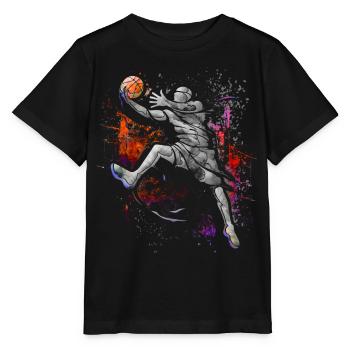 Basketballer - Basketball - BBall - Basket Jordan - Stanley/Stella Kinder T-Shirt MINI CREATOR  - Schwarz - Vorne - Mikhail (115cm)