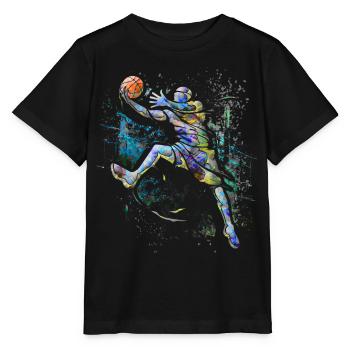 Basketballer - Basketball - BBall - Basket Ball - Stanley/Stella Kinder T-Shirt MINI CREATOR  - Schwarz - Vorne - Mikhail (115cm)