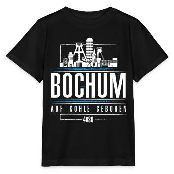 Bochum - 4630 - Auf Kohle geboren - Stanley/Stella Kinder T-Shirt MINI CREATOR  - Schwarz - Vorne - Mikhail (115cm)