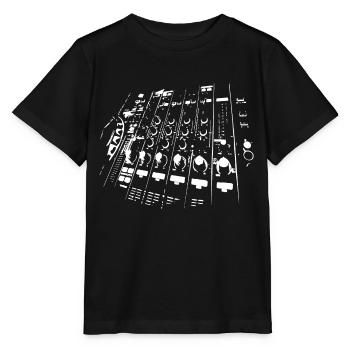Disc-jockey - T-shirt bio MINI CREATOR Stanley/Stella Enfant - noir - Devant - Mikhail (115cm)