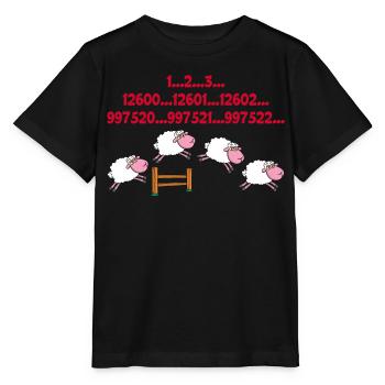 Compter les moutons - T-shirt bio MINI CREATOR Stanley/Stella Enfant - noir - Devant - Mikhail (115cm)