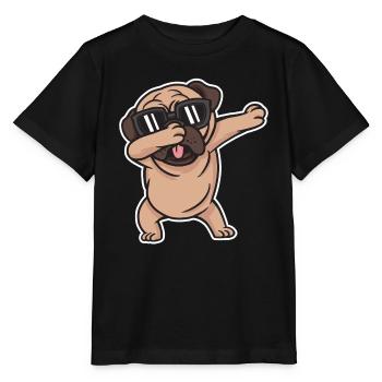 Dab Dabbing Pug Dog Chien Danse Tendance Tendance - T-shirt bio MINI CREATOR Stanley/Stella Enfant - noir - Devant - Mikhail (115cm)